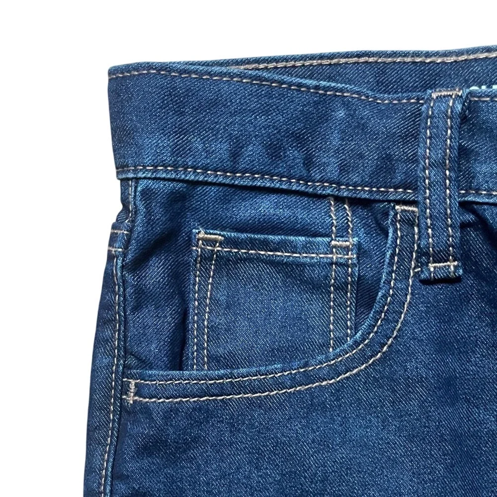 Old Navy Slouchy Straight Jeans Boys 10 Dark Wash NEW High Rise Built-In‎ Tough